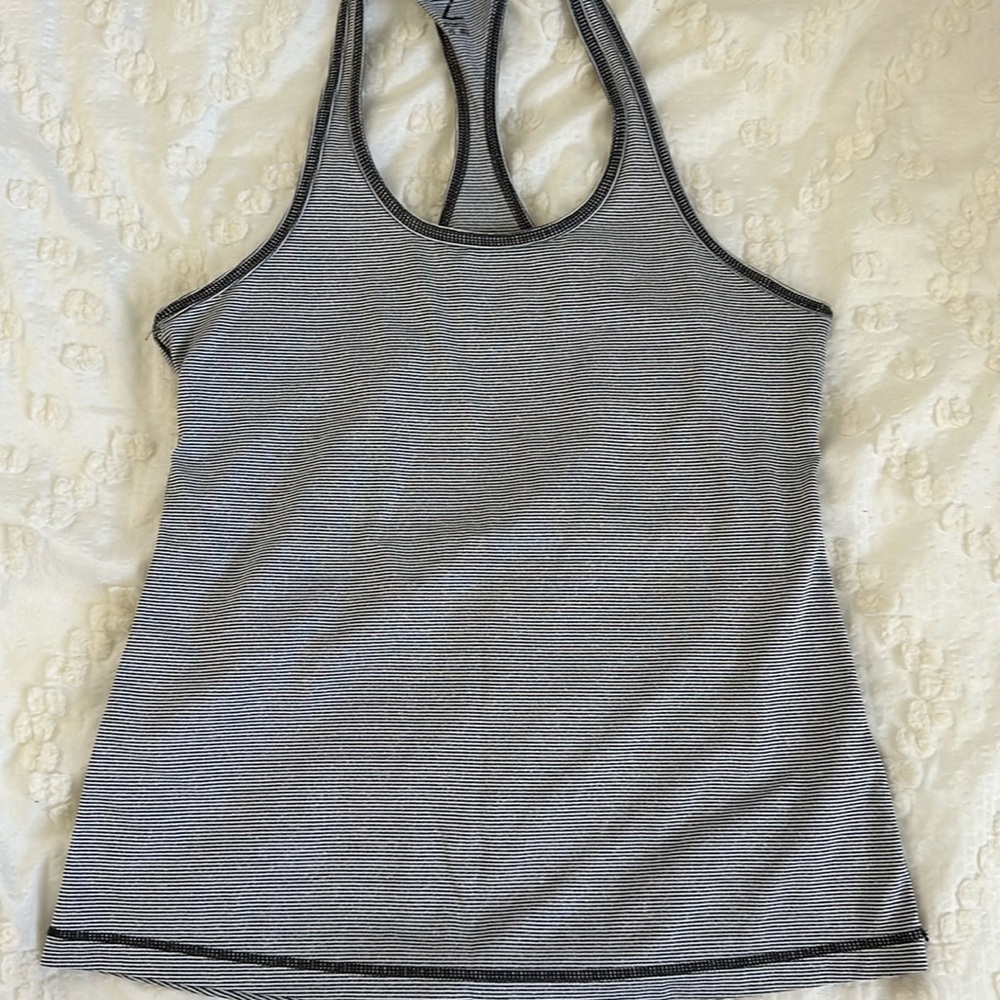 Grey and white striped Zella athletic tank, size XS